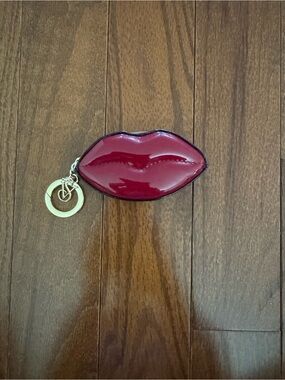 Victoria's Secret Red Lip-Shaped Micro Mini Bag with Gold Keyring